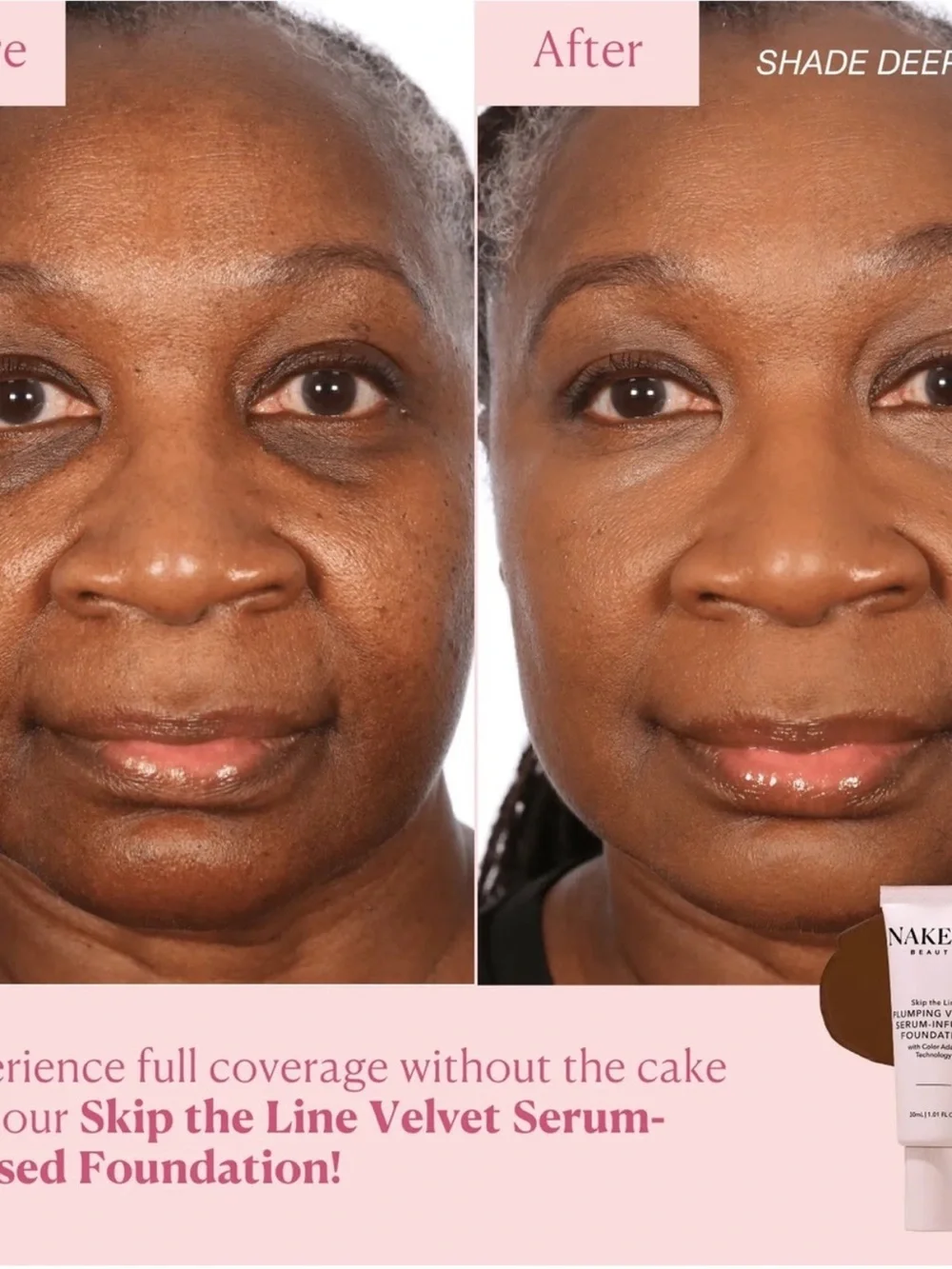 Nakery Beauty Plumping Velvet Serum-Infused Foundation —Shade Deep